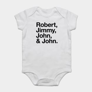 Led Zeppelin Tribute Design | Robert, Jimmy, John & John. Baby Bodysuit